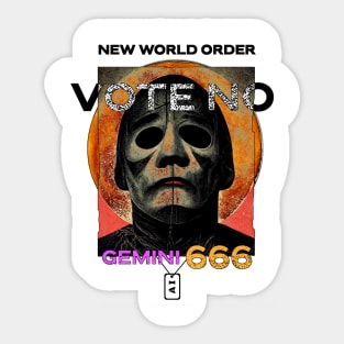 Vote No Gemini 666 AI ID Sticker